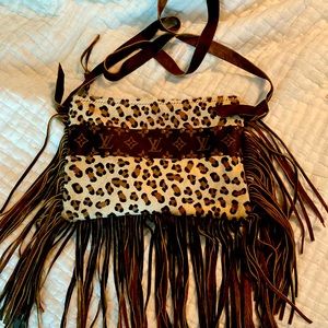 Vintage Boho Louis Vuitton cowhide leather  bag